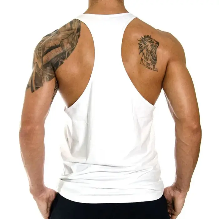 Haut de musculation pour hommes, 2024 coton, précieux, entraînement physique, dos en Y, été, 100%