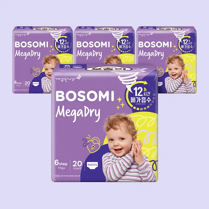 Les formes de culottes Megadry de Bosom forment communes 20 pièces × 4 paquets