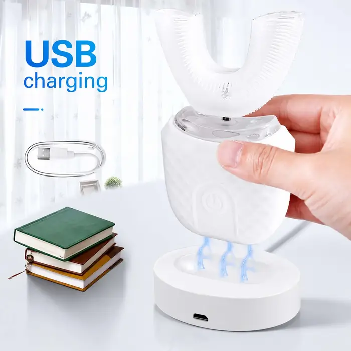 Brosse à dents électrique en forme de U portable, hygiène bucco-dentaire optimisée, résistante et durable pour homme et femme, idéale pour les voyages et les soins quotidiens ``` 这段HTML代码按照你的要求构建了一个关于U形电动牙刷的产品描述页面,旨在通过强调产品的特性和优势来激发用户的购买欲望。同时,页面内容丰富,包含了产品特性、使用建议、适用场合以及常见问题解答等部分,确保信息全面且吸引人。