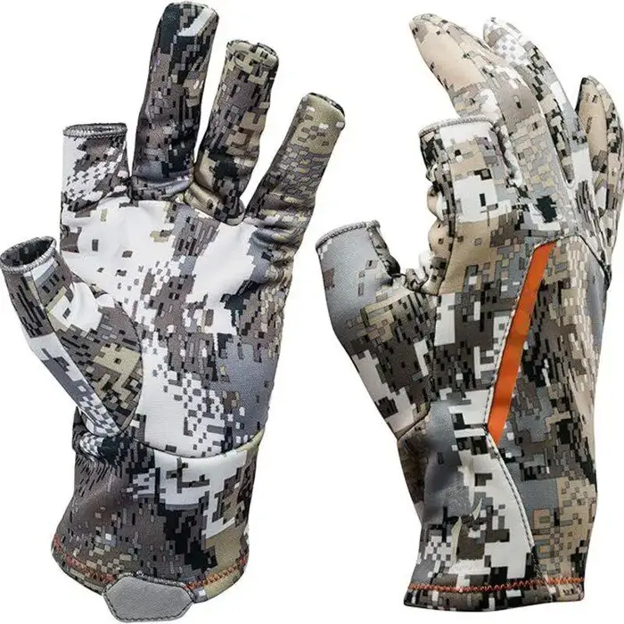 Gants camouflage hiver trois doigts exposés - Antidérapants chasse photo - Protection thermique outdoor