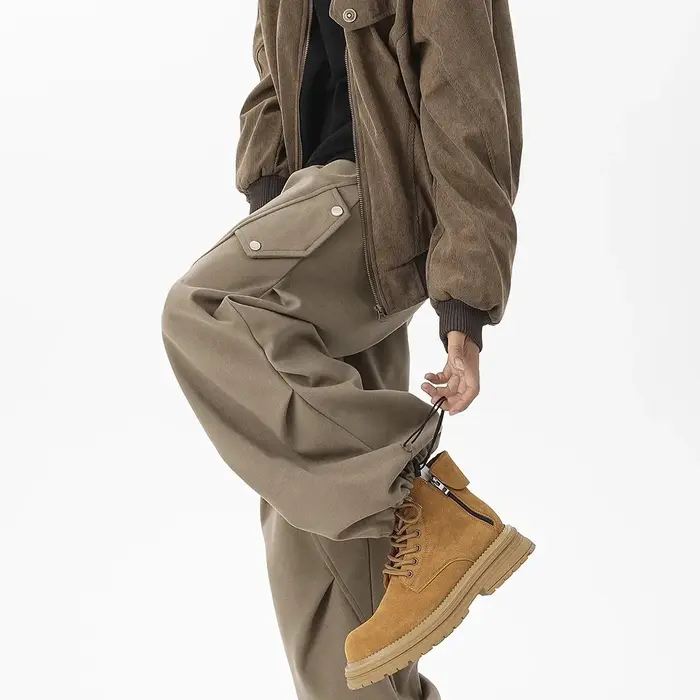 Pantalons de travail pour hommes en automne hiver marque de mode lâche américain