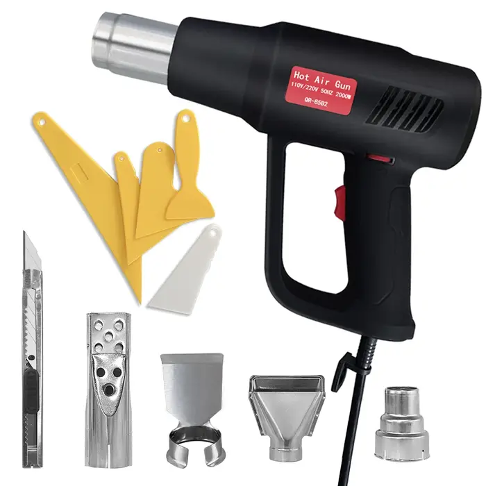 Pistolet à Air chaud électrique 2000W, 220V, industriel, double vitesse du vent, température contrôl