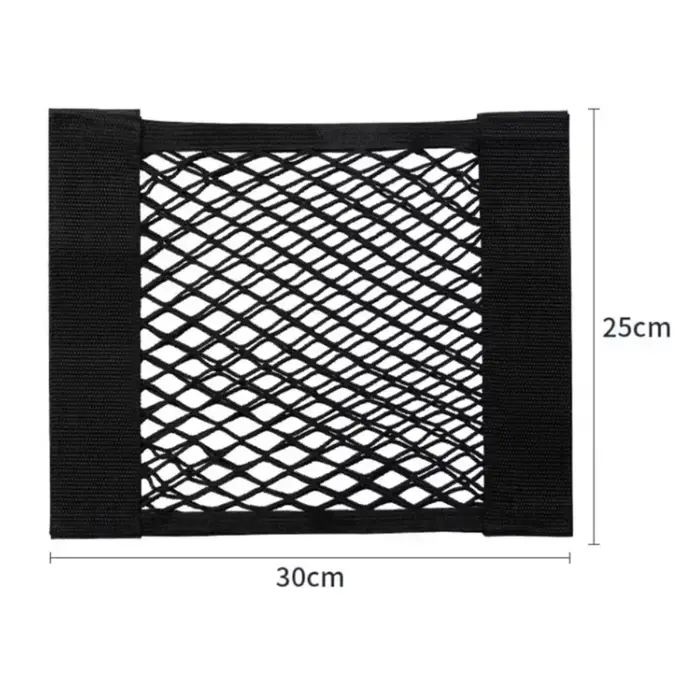 Filet de rangement pour voiture, filet de poche en maille extensible, autocollant élastique magique,