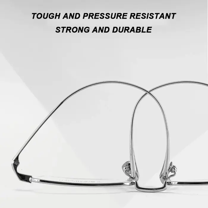 Lunettes ultralégères en titane pur, monture rétro à demi-jante pour hommes d'affaires, lunettes car