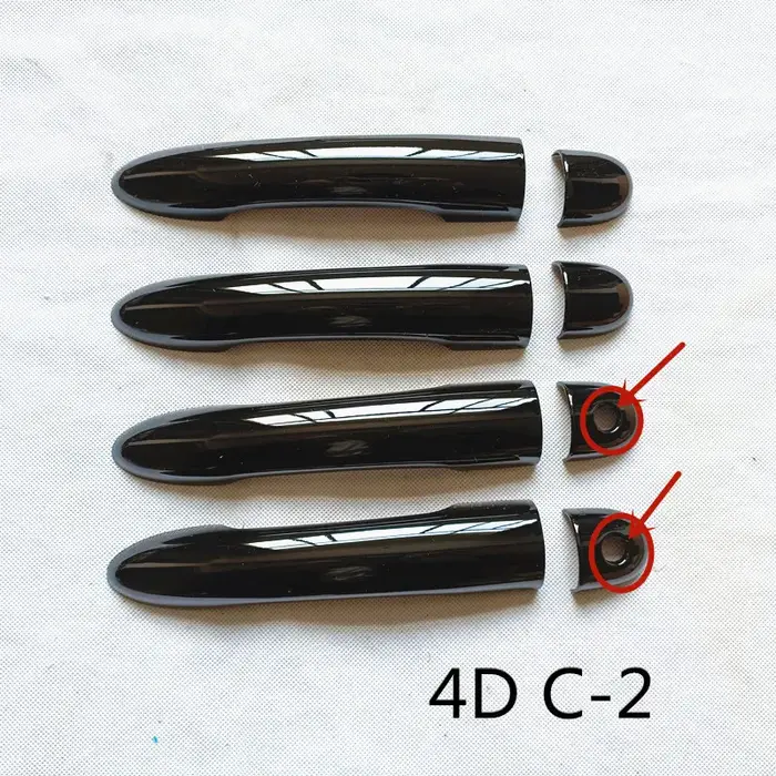 Couvercle de poignée de porte en plastique noir brillant, accessoires pour Renault Clio 3 MK3 iii 20