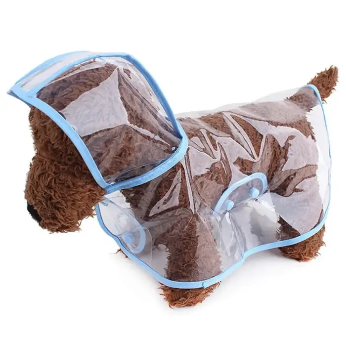Imperméable à capuche transparent pour animaux de compagnie, vêtements de pluie pour chiot, fournitu