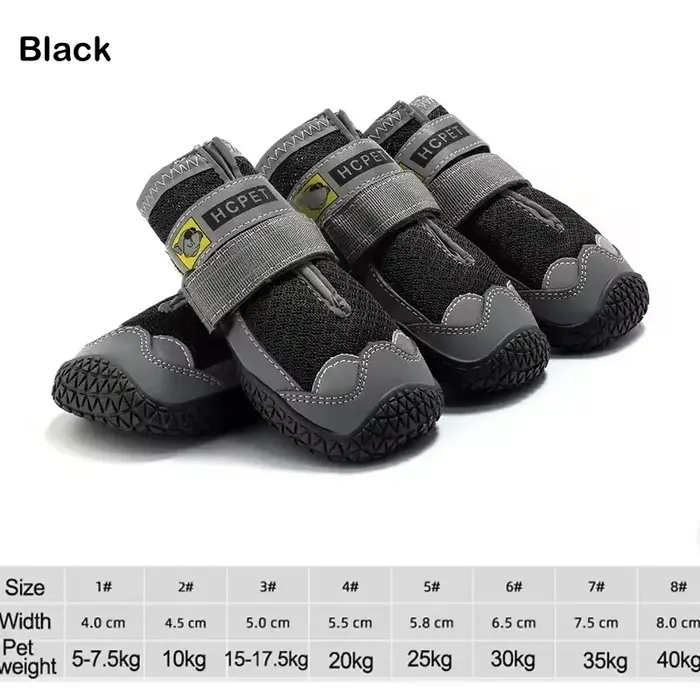 Chaussures pour chiens de grande taille, respirantes, professionnelles, d'extérieur, antidérapantes,