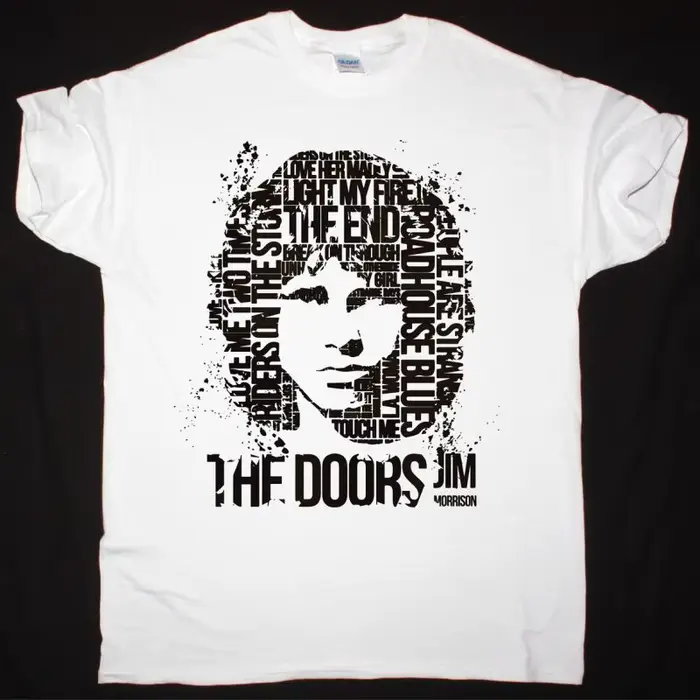 Nouveau T-shirt d'été 2026 THE DOORS Jim Morrison en coton à manches courtes pour homme, style Y2K, 