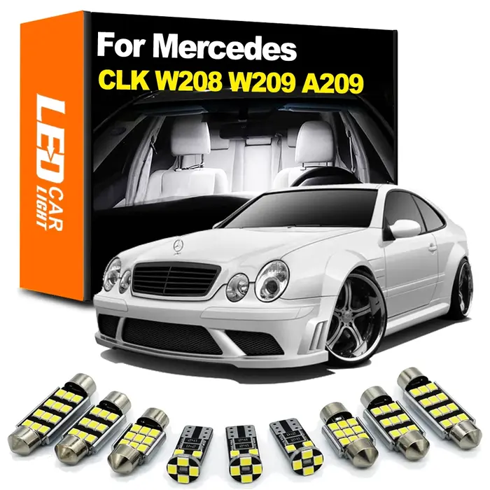 Zoomsee Kit d'éclairage intérieur LED pour Mercedes Benz CLK W209 C209 W208 C208 A209 A208 1998-2010