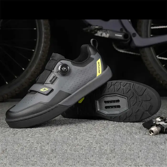 AVITUS – chaussures de vtt pour hommes, avec crampons SPD à 2 boulons, semelle en caoutchouc pour de