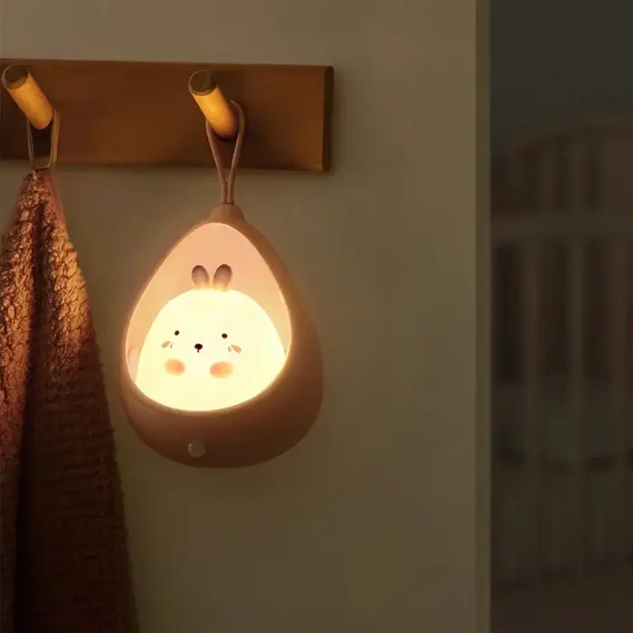 Veilleuse LED à détection humaine intelligente, aste par USB, veilleuse, chambre à coucher, chevet, 