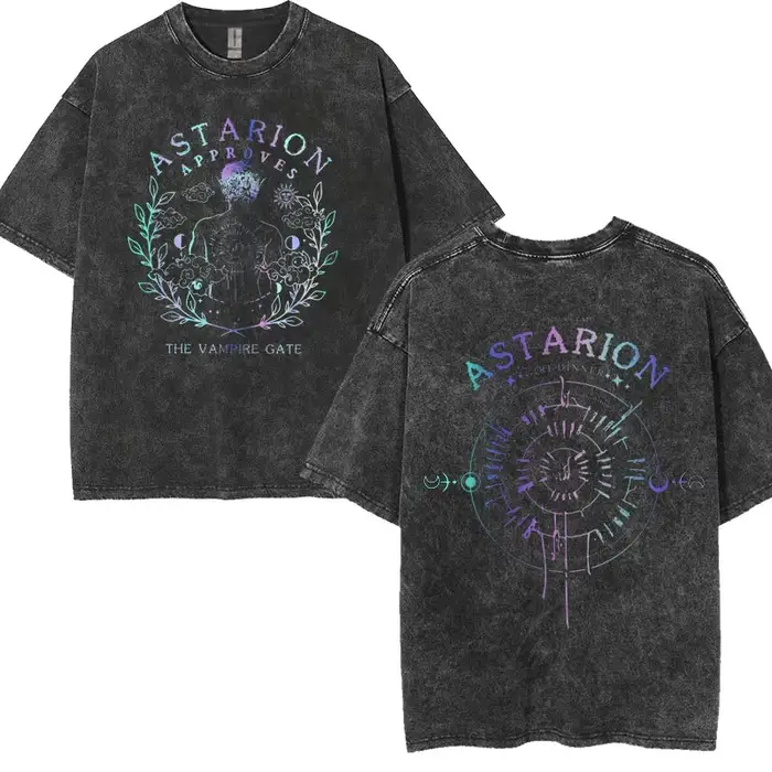 Limité Astarion l'elfe pâle T-shirts Baldurs Gate 3 fille dîner Vintage lavé t-shirt hommes femmes d
