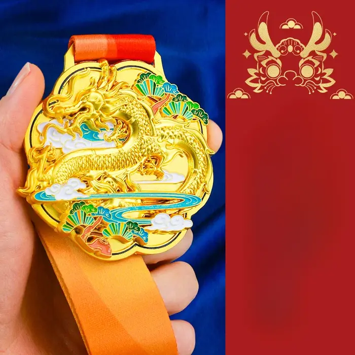 Médaille personnalisée en forme de Dragon de Style chinois, métal commémoratif pour enfants, événeme
