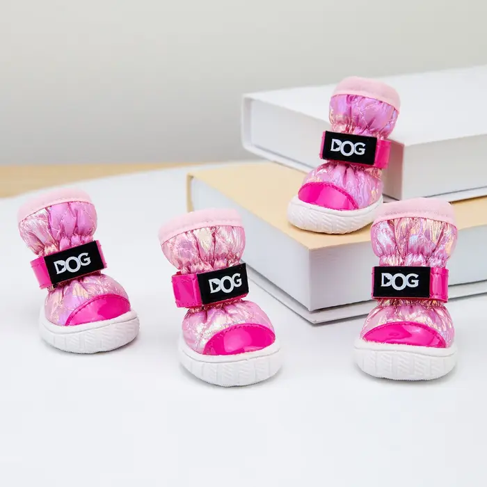 Chaussures d'hiver pour chiens de compagnie, pour petits chiens, bottes de neige chaudes et imperméa