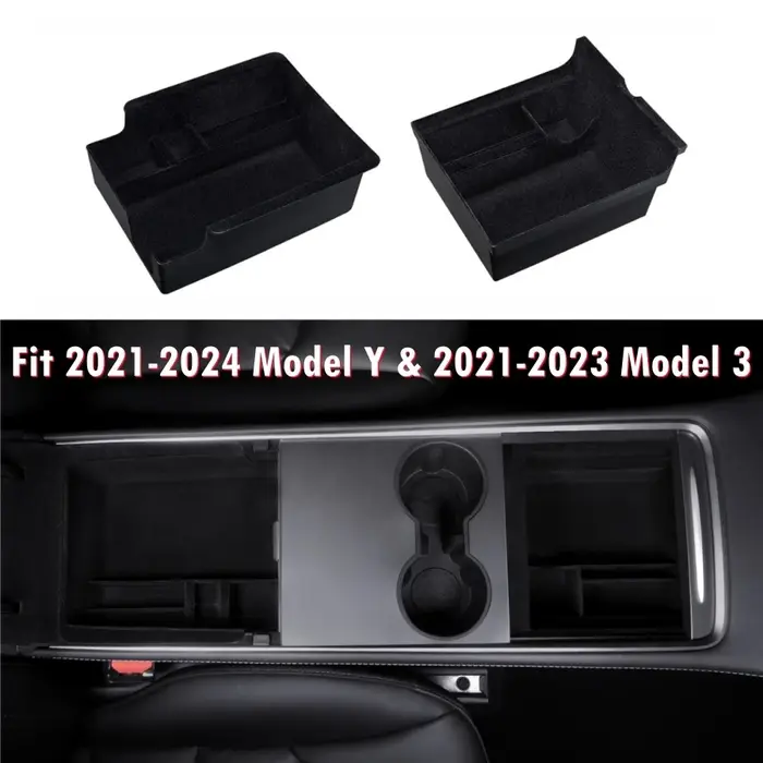Plateau de rangement pour Console centrale Tesla modèle Y/3, boîte de rangement pour accoudoir, tiro