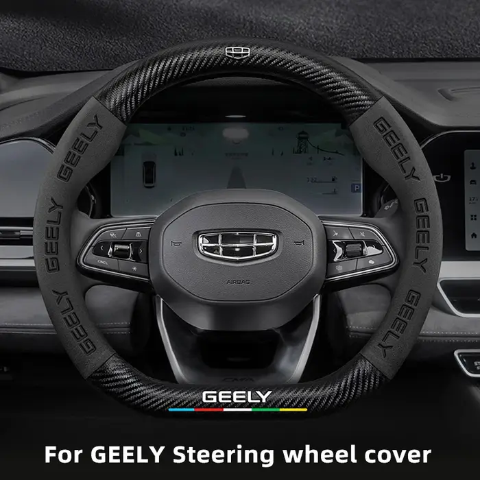 Juste de volant de voiture en fibre de carbone, adaptée à Geely Geometry C Monjaro Coolray Tugella G