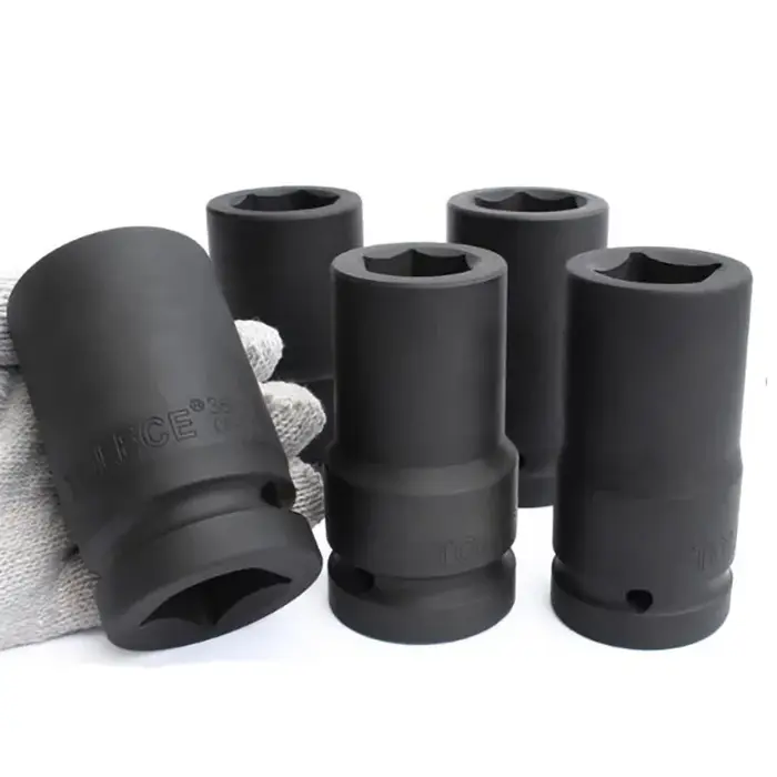 Douille à 6 points à impact profond, entraînement de 1 pouce, 17mm, 19mm, 21mm, 22mm, 24mm, 27mm, 30