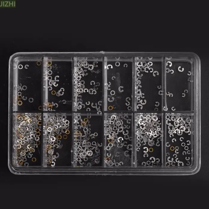 360Pack 12 tailles rondelle Clip entretoise anneau montre poussoir bouton Circlip pour les fabricant
