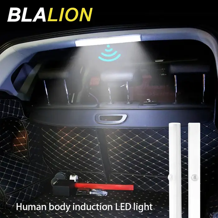 SEAMETAL veilleuse voiture toit lampe à LED 3 Modes sans fil corps humain Induction USB coffre Auto 