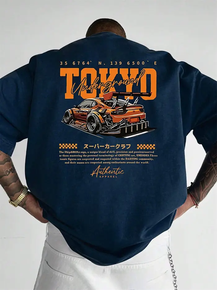 T-shirt manches courtes col rond homme, 100% coton, à la mode, décontracté, ample, grande taille, mo