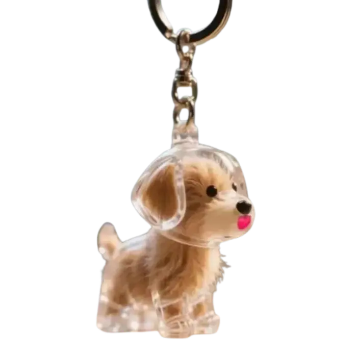 Boîte de rangement de poils de chien en forme de chien, toilettage de cheveux, porte-clés Transparen