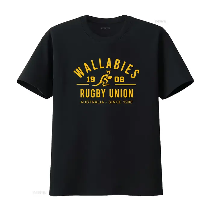 T-shirt de l'Union de Rugby des Wallabies d'Australie, design logo 1908, tailles S à 2XL, style vint