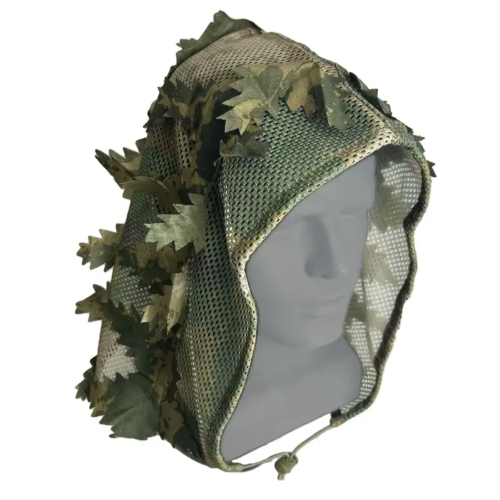 Casquette de chasse camouflage 3D respirante en maille pour l'observation des oiseaux, le tir de pré