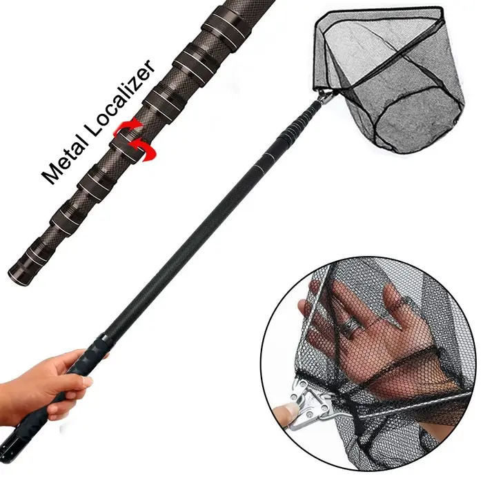 Filet de pêche télescopique de grande taille 3M4M