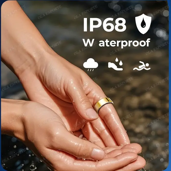 Bague connectée smart ring R09 avec boîtier de charge - Moniteur fréquence cardiaque oxygène température