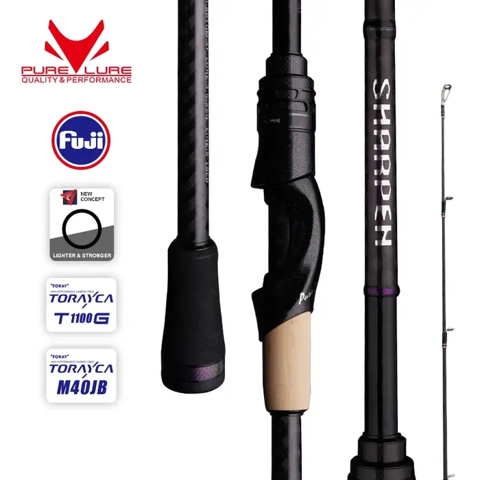 Canne à pêche PURELURE SHARPEN spinning et casting - Action XF/MF pour bar, brochet et carnassiers