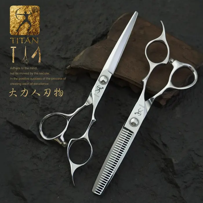 Titan ciseaux de coiffure professionnels ciseaux de coiffeur 6.0 pouces vg10 acier inoxydable coupe 