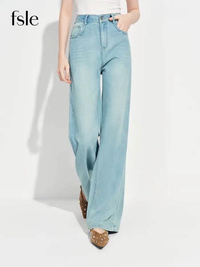 FSLE trajet polyvalent à la mode minceur droit étroit jambe large jean pour les femmes printemps 202