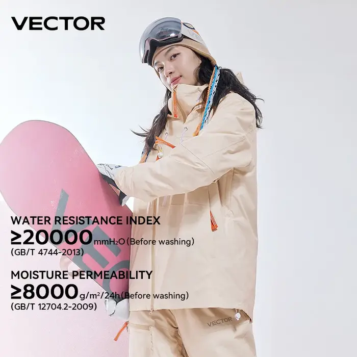 VECTOR-Haut de ski en coton pour hommes et femmes, imperméable et durable, chaud 506, double planche