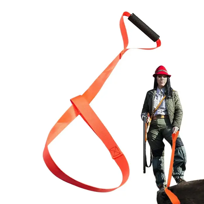 Harnais de traction portable pour cerf avec poignée et sangle pliable - Équipement de débardage multi-usage