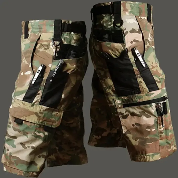 Shorts de camouflage pour hommes, pantalons militaires multi-poches à séchage rapide, pour l'été, ra