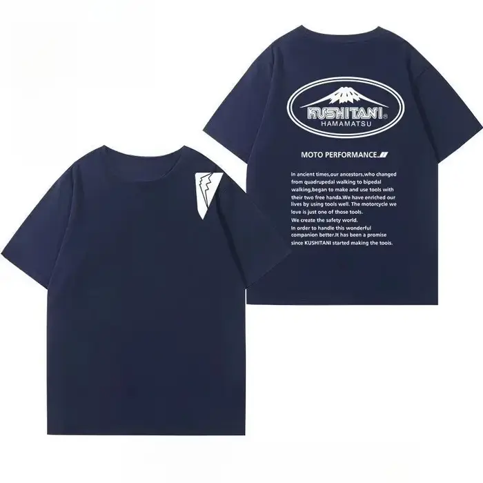 Nouveau T-shirt décontracté à manches courtes pour le cyclisme, motif Mont Fuji Kushitani, col rond,