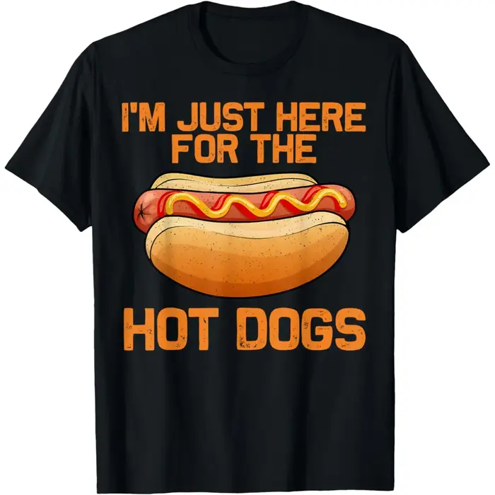 T-shirts graphiques amusants à thème hot-dog pour hommes et femmes, en pur coton, humoristiques, streetwear, à manches courtes, unisexe, vêtements décontractés