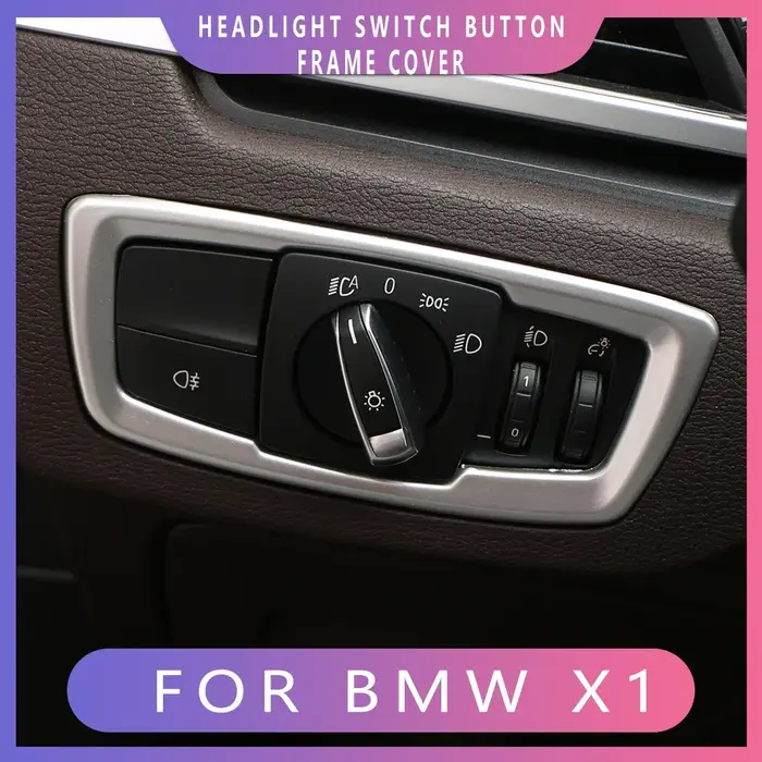 Cadre de bouton de commutateur d'éclairage de sauna de voiture, garniture de couverture pour BMW bro