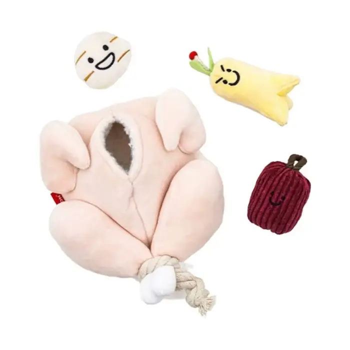 Jouets à mâcher pour chiens, peluche couinante, jouet à mâcher doux pour chiot, cache-cache pour