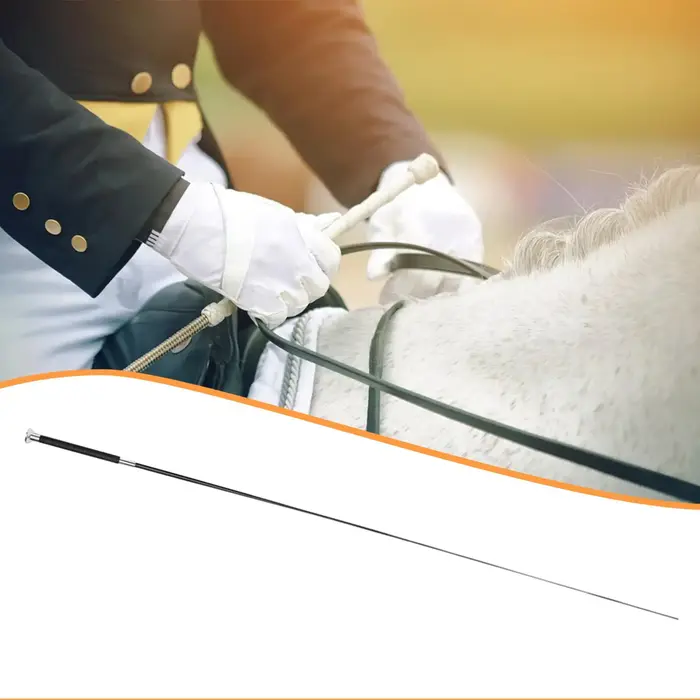 Fouet d'équitation télescopique en cuir PU, équipement d'entraînement équestre pour le sport équestr