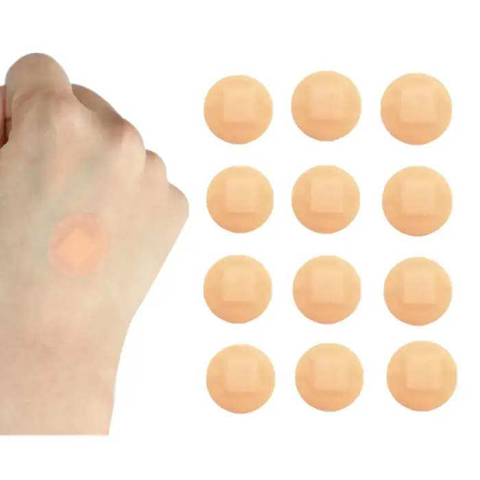 100 pièces/ensemble Mini bande ronde couleur de la peau pansement plâtre Patch respirant imperméable