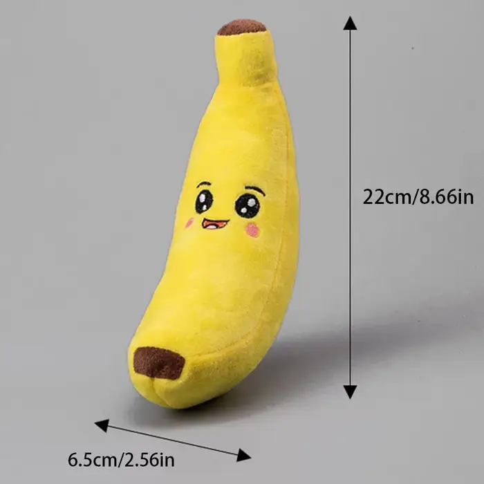 Jouet en peluche banane grinçante pour chien