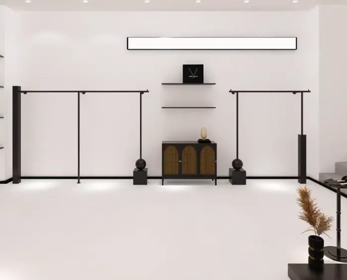 Présentoir de magasin de vêtements pour femmes