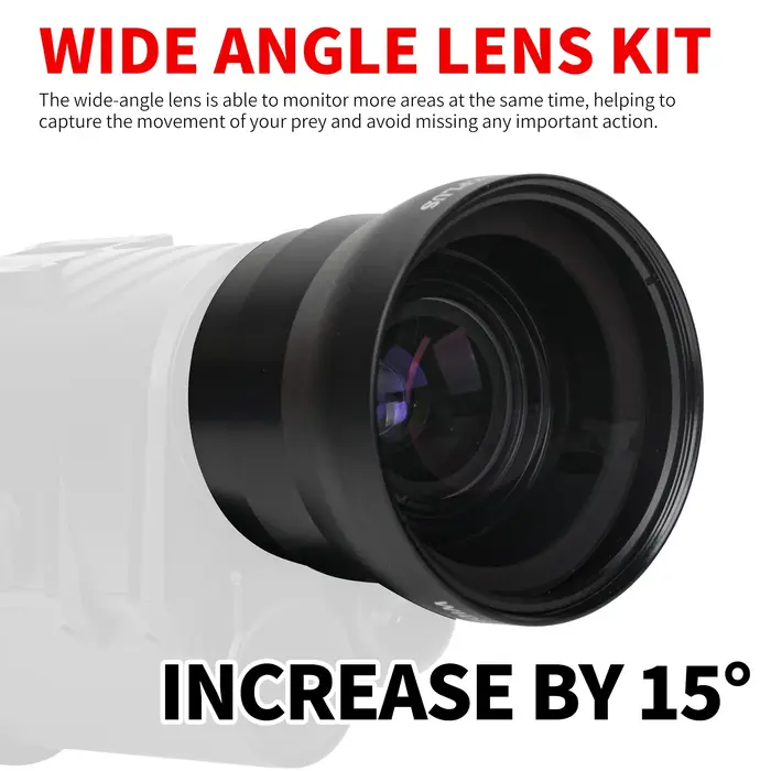 Objectif grand angle 55mm NVG30 pour vision nocturne monocular télescope champ 50° FOV ajout 15°