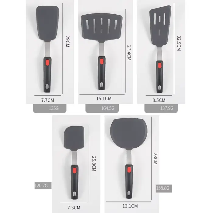 Spatule en Silicone pour Pots antiadhésifs, résistante aux hautes températures, spatule à frire dome
