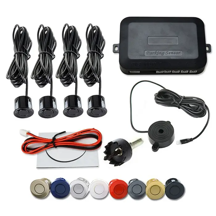 Risingon-Kit universel de capteurs de stationnement de voiture, 4 capteurs, buzzer, barrage, sauvega
