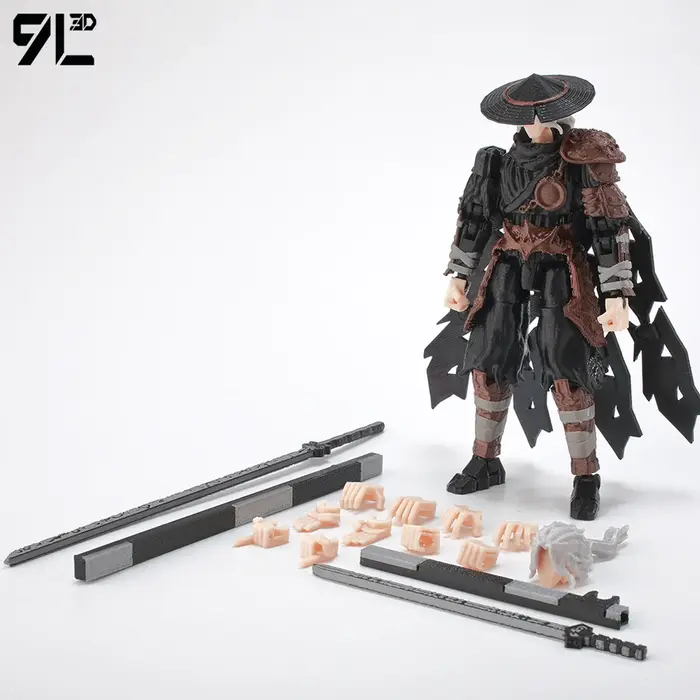 Figurine de collection Heroic Warrior Lucky Dummy 13, samouraï 9L3D avec accessoire épée et articula