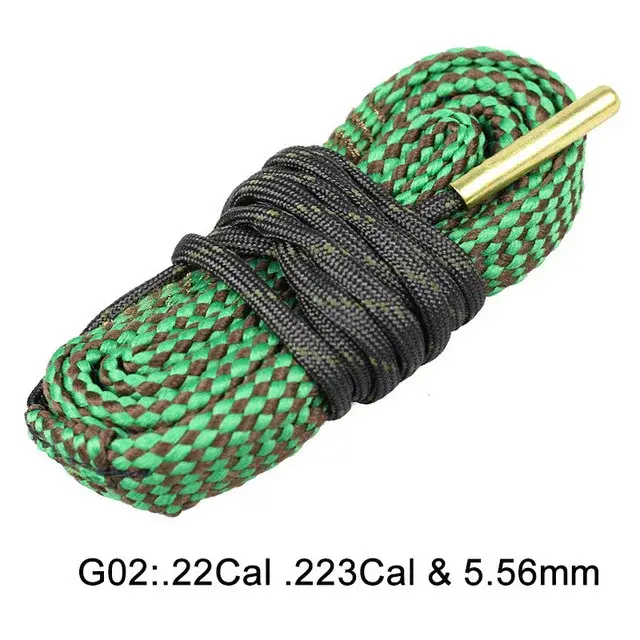 Corde de nettoyage pour essuyer le baril de pistolet. 22 Cal.223 12GA, Kit de brosse de nettoyage po