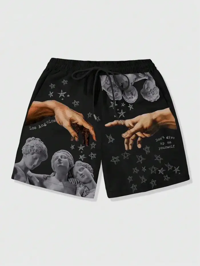 Short de sport à séchage rapide pour homme, impression 3D, impression de sculpture décontractée, sho