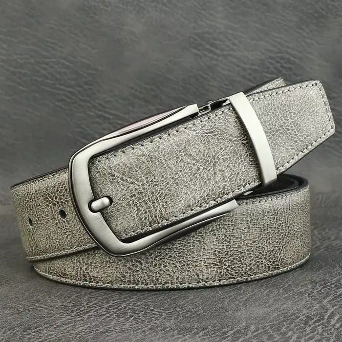 Ceintures en cuir véritable pour hommes, boucle ardillon de haute qualité, mode en argile, décontrac